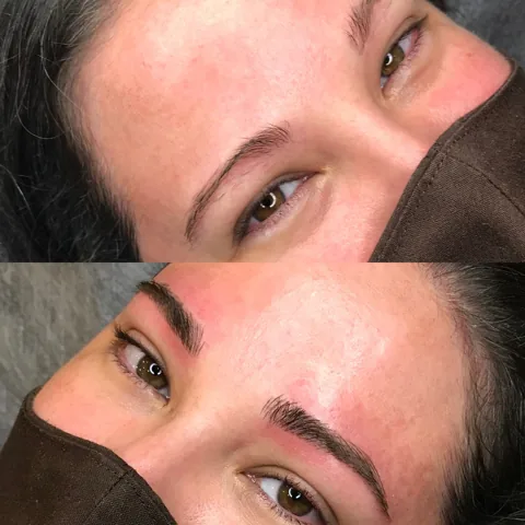 Avant et après microblading par Jade
