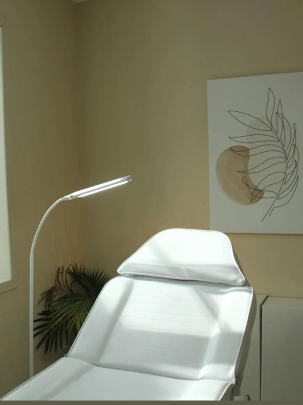 Jade's calm, light-filled treatment room
